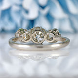 Ellibelle Jewellery Art Deco Old European-Cut Diamond Platinum Three-Stone Engagement Ring (1.25ct)