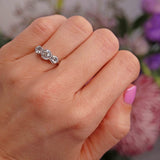 Ellibelle Jewellery Art Deco Old European-Cut Diamond Platinum Three-Stone Engagement Ring (1.25ct)