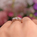 Ellibelle Jewellery Art Deco Old European-Cut Diamond Platinum Three-Stone Engagement Ring (1.25ct)