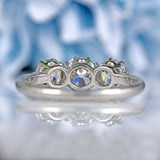 Ellibelle Jewellery Art Deco Old-European-Cut Diamond Platinum Three-Stone Engagement Ring (1.40ct)