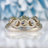 Ellibelle Jewellery Art Deco Old European-Cut Diamond Platinum Three-Stone Engagement Ring (1.70ct)