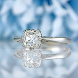 Ellibelle Jewellery Art Deco Old-Mine-Cut Diamond Platinum Solitaire Engagement Ring (1.00ct)