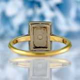 Ellibelle Jewellery Art Deco Opal & Diamond 18ct Gold Platinum Ring