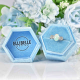 Ellibelle Jewellery Art Deco Opal & Diamond 18ct Gold Three-Stone Trilogy Ring
