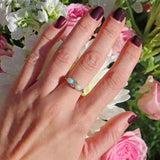 Ellibelle Jewellery Art Deco Opal & Old-Cut Diamond 18ct Gold Bezel Ring