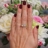Ellibelle Jewellery Art Deco Opal & Old-Cut Diamond 18ct Gold Bezel Ring