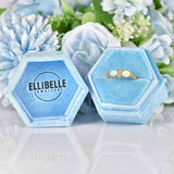 Ellibelle Jewellery Art Deco Opal & Old-Cut Diamond 18ct Gold Bezel Ring