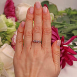 Ellibelle Jewellery Art Deco Pink Tourmaline & Diamond Rose Gold Bezel Ring