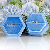 Ellibelle Jewellery Art Deco Sapphire & Diamond 18ct Gold Five-Stone Ring