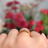 Ellibelle Jewellery Art Deco Sapphire & Diamond 18ct Gold Seven-Stone Ring