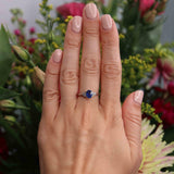 Ellibelle Jewellery Art Deco Sapphire & Diamond Platinum Ring
