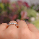 Ellibelle Jewellery Art Deco Style 1.00-Carat Diamond 18ct Gold Five-Stone Bezel Ring