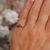 Ellibelle Jewellery Art Deco Style Brown Diamond 18ct Gold Three-Stone Engagement Ring
