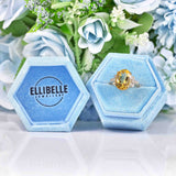 Ellibelle Jewellery Art Deco Style Citrine & Diamond 9ct Gold Dress Ring