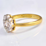 Ellibelle Jewellery Art Deco Style Diamond 18ct Gold Daisy Bezel Cluster Ring