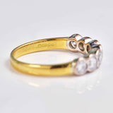 Ellibelle Jewellery Art Deco Style Diamond 18ct Gold Seven-Stone Bezel Ring (1.05cts)