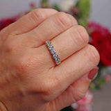 Ellibelle Jewellery Art Deco Style Diamond 18ct Gold Seven-Stone Bezel Ring (1.05cts)