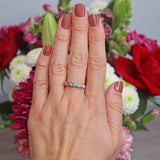 Ellibelle Jewellery Art Deco Style Diamond 18ct Gold Seven-Stone Bezel Ring (1.05cts)