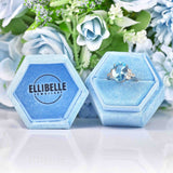 Ellibelle Jewellery Art Deco Style Topaz & Diamond 9ct White Gold Dress Ring