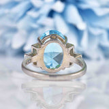 Ellibelle Jewellery Art Deco Style Topaz & Diamond 9ct White Gold Dress Ring