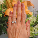 Ellibelle Jewellery Art Deco Transitional-Cut Diamond Platinum Three-Stone Engagement Ring (2.05cts)