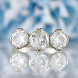 Ellibelle Jewellery Art Deco Transitional-Cut Diamond Platinum Three-Stone Engagement Ring (2.05cts)