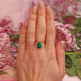 Ellibelle Jewellery Black Opal 18ct Gold Ring