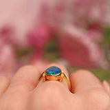 Ellibelle Jewellery Black Opal 18ct Gold Ring