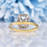 Ellibelle Jewellery Blue Topaz & Diamond 9ct Gold Panel Ring