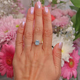 Ellibelle Jewellery Blue Topaz & Diamond 9ct Gold Panel Ring