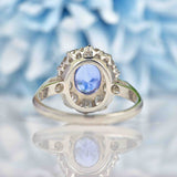 Ellibelle Jewellery Ceylon Sapphire & Diamond Platinum Cluster Ring
