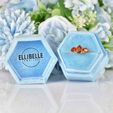 Ellibelle Jewellery Citrine 9ct Gold Pear-Shaped Trilogy Ring