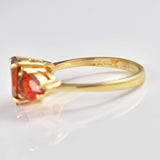 Ellibelle Jewellery Citrine 9ct Gold Pear-Shaped Trilogy Ring