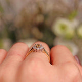 Ellibelle Jewellery Citrine & Diamond 9ct Gold Oval Cluster Ring