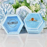 Ellibelle Jewellery Citrine & Diamond 9ct Gold Seven-Stone Ring