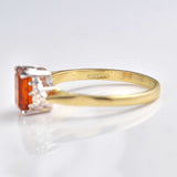 Ellibelle Jewellery Citrine & Diamond 9ct Gold Seven-Stone Ring
