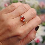 Ellibelle Jewellery Citrine & Diamond 9ct Gold Seven-Stone Ring