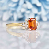 Ellibelle Jewellery Citrine & Diamond 9ct Gold Seven-Stone Ring