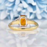 Ellibelle Jewellery Citrine & Diamond 9ct Gold Seven-Stone Ring
