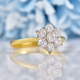 Ellibelle Jewellery Diamond 18ct Gold Daisy Cluster Ring (0.75cts)