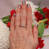 Ellibelle Jewellery Diamond 18ct Gold Half-Eternity Double-Row Band Ring
