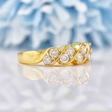 Ellibelle Jewellery Diamond 18ct Gold Half-Eternity Double-Row Band Ring