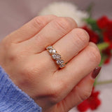 Ellibelle Jewellery Diamond 18ct Gold Half-Eternity Double-Row Band Ring