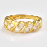 Ellibelle Jewellery Diamond 18ct Gold Half-Eternity Double-Row Band Ring