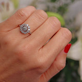 Ellibelle Jewellery Diamond 18ct White Gold Floral Cluster Ring (0.70cts)