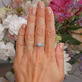 Ellibelle Jewellery Diamond 18ct White Gold Halo Engagement Ring