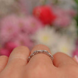 Ellibelle Jewellery Diamond 9ct White Gold Geometric Stacking Band Ring