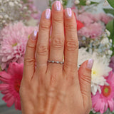 Ellibelle Jewellery Diamond 9ct White Gold Wavy Stacking Band Ring
