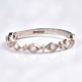 Ellibelle Jewellery Diamond 9ct White Gold Wavy Stacking Band Ring