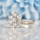 Ellibelle Jewellery Diamond & Platinum Daisy Cluster Engagement Ring (0.70cts)